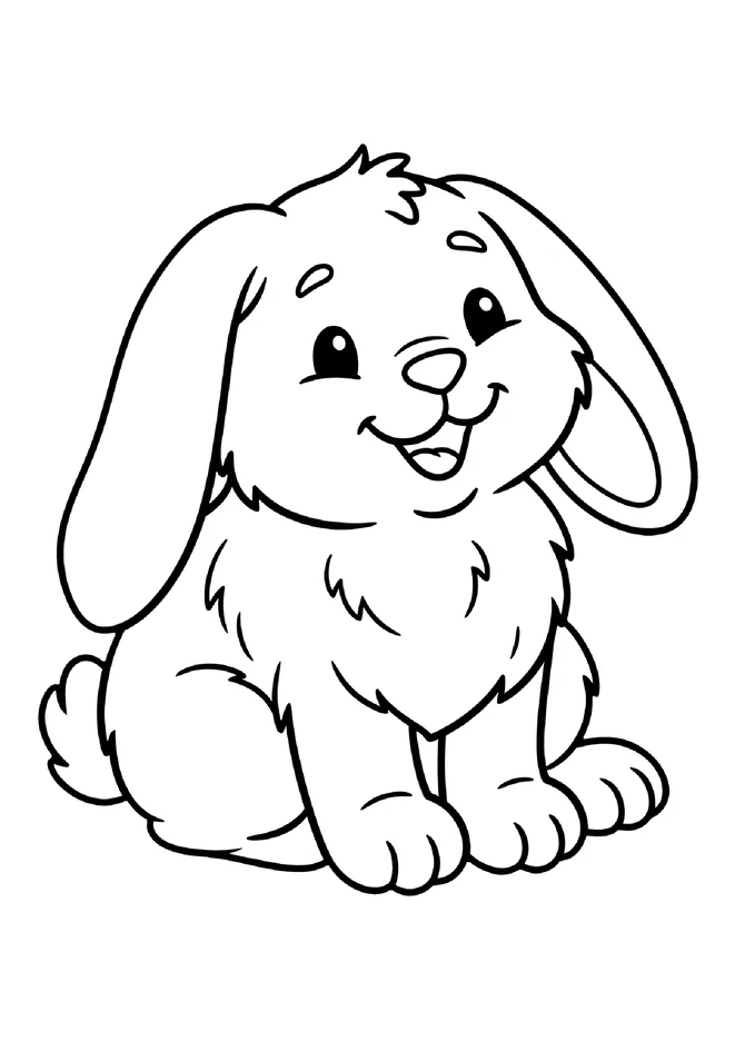 Desenho de coelho para colorir para imprimir e colorir - imagem 8